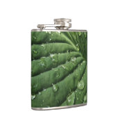 Raindrops op hosta Leaf Flask Heupfles (Rechts)