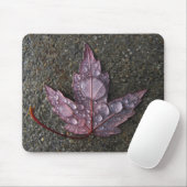 Raindrops op leder muismat (Met muis)