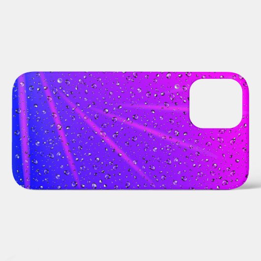 Raindrops op Neon Abstract Hoesje-Mate iPhone Case (Achterkant (horizontaal))