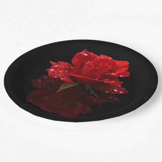 RAINDROPS OP ROOS PAPIEREN BORDJE (Gekanteld)