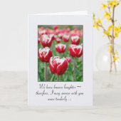 Raindrops op Tulps Sympathie Kaart (Gele Bloem)