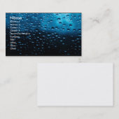 Raindrops op venster visitekaartje (Voorkant / Achterkant)