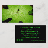 Raindrops op Visitekaartje van druivendraf (Voorkant / Achterkant)