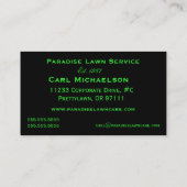 Raindrops op Visitekaartje van druivendraf (Achterkant)