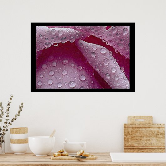 Raindrops-Poster Poster (Keuken)