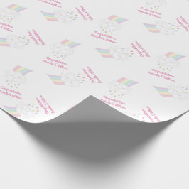 Raindrops Rainbow Baby shower Cadeaupapier