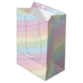 Raindrops Rainbow Baby shower Medium Cadeauzakje (Voorkant Gekanteld)