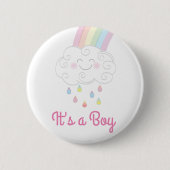 Raindrops Rainbow Baby shower Ronde Button 5,7 Cm (Voorkant)