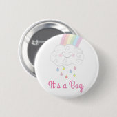 Raindrops Rainbow Baby shower Ronde Button 5,7 Cm (Voorkant /achterkant)
