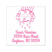 Raindrops Rainbow Baby shower Zelfinktende Stempel (Design)