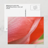 Raindrops, roze lentes Abstracte macrofoto Briefkaart (Voorkant / Achterkant)