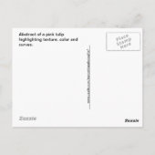 Raindrops, roze lentes Abstracte macrofoto Briefkaart (Achterkant)