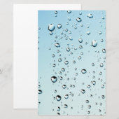 Raindrops Textuur Briefpapier (Voorkant / Achterkant)