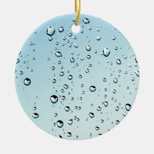 Raindrops Textuur Keramisch Ornament (Voorkant)