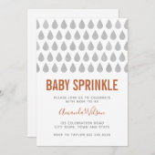 Raindrops verbrand Oranje Baby Kaart (Voorkant / Achterkant)