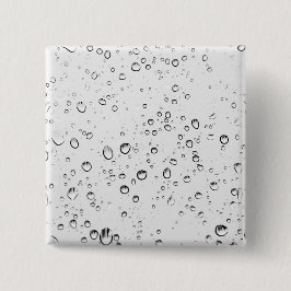 Raindrops Vierkante Button 5,1 Cm