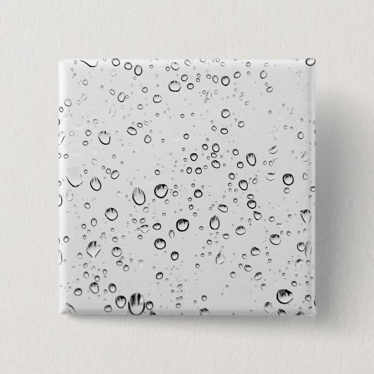 Raindrops Vierkante Button 5,1 Cm (Voorkant)
