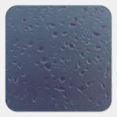 Raindrops Vierkante Sticker (Voorkant)