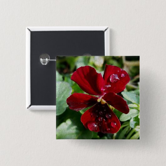 Raindrops voor paniek vierkante button 5,1 cm (Voorkant /achterkant)