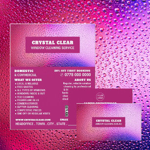 Raindrops, Windows Cleaner, reinigingsservice Adve Flyer