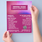 Raindrops, Windows Cleaner, reinigingsservice Adve Flyer (Hand)