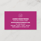 Raindrops, Windows Cleaner, Reinigingsservice Visitekaartje (Achterkant)