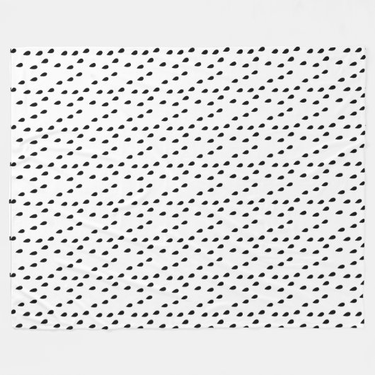 Raindrops zwart op elke aangepaste kleur fleece deken (Voorkant (Horizontaal))