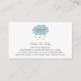 Raine Cloud Blue Baby shower Books for Baby Enclos Informatiekaartje