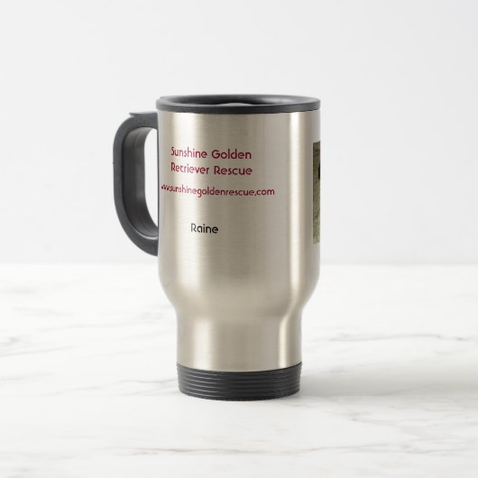Raine Travel Mug - Sunshine Goldens Reisbeker (Voorkant links)