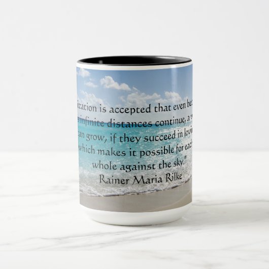 Rainer Maria Rilke Love Quote Coffee Mok (Midden)