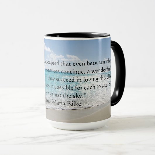 Rainer Maria Rilke Love Quote Coffee Mok (Voorkant rechts)