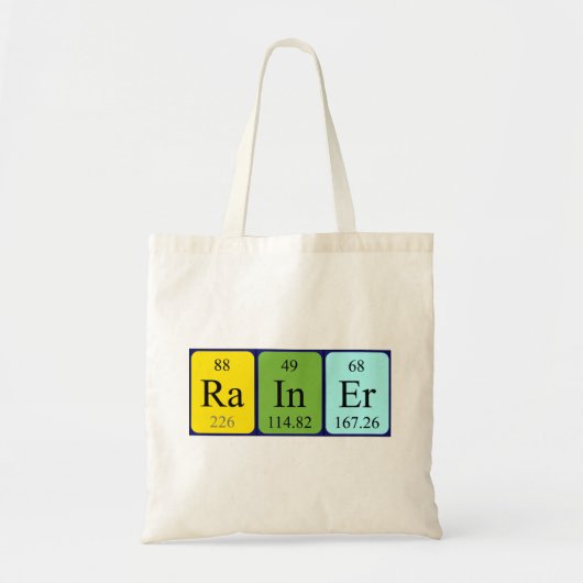 Rainer periodieke lijstnaam canvas tas (Voorkant)