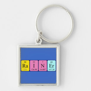 Rainer periodieke lijstnaam keyring sleutelhanger