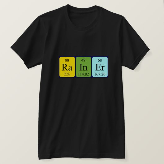 Rainer periodieke lijstnaam shirt (Design voorkant)