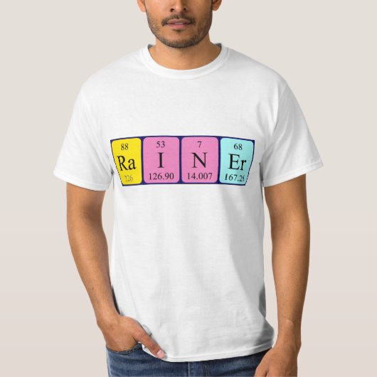 Rainer periodieke lijstnaam shirt (Voorkant)