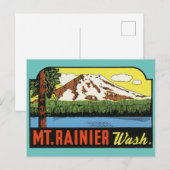 Rainer Washington Vintage Travel Briefkaart (Voorkant / Achterkant)