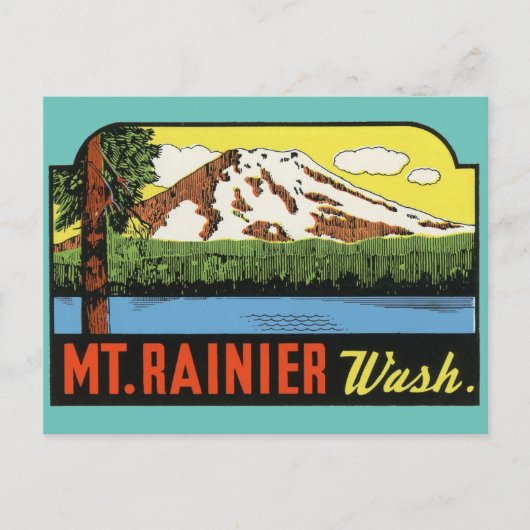 Rainer Washington Vintage Travel Briefkaart (Voorkant)