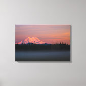 Rainer-zonsondergang en mist monteren canvas afdruk (Voorkant)