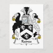 Raines Family Crest Briefkaart (Voorkant)
