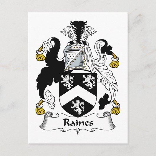 Raines Family Crest Briefkaart (Voorkant)