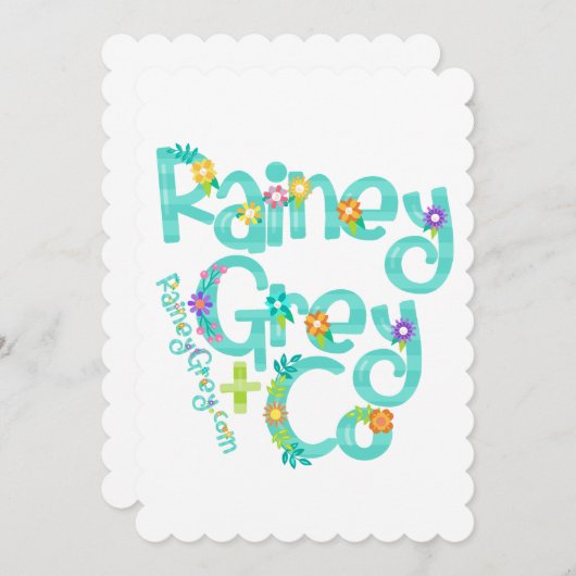 RAINEY GREY + CO [logo 6] Kaart (Voorkant / Achterkant)