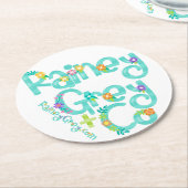 RAINEY GREY + CO [logo 6] Ronde Kartonnen Onderzetter (Gebogen)