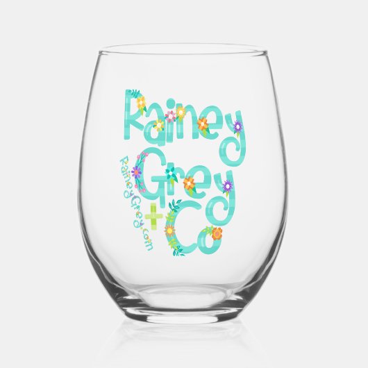 RAINEY GREY + CO [logo 6] Wijnglas Zonder Voet (Voorkant)