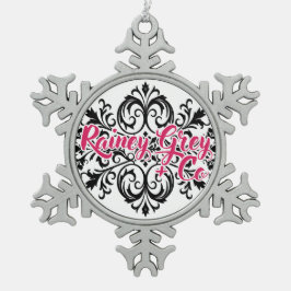 Rainey Grey + Co logo [7] Tin Sneeuwvlok Ornament