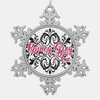Rainey Grey + Co logo [7] Tin Sneeuwvlok Ornament