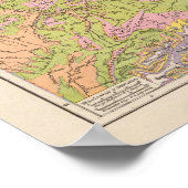 Rainfall-kaart van Duitsland Poster (Hoek)