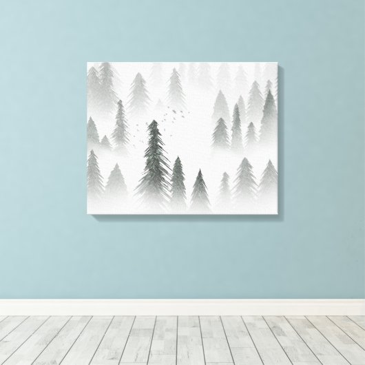 Rainforest 1 canvas afdruk (Insitu (Houten vloer))