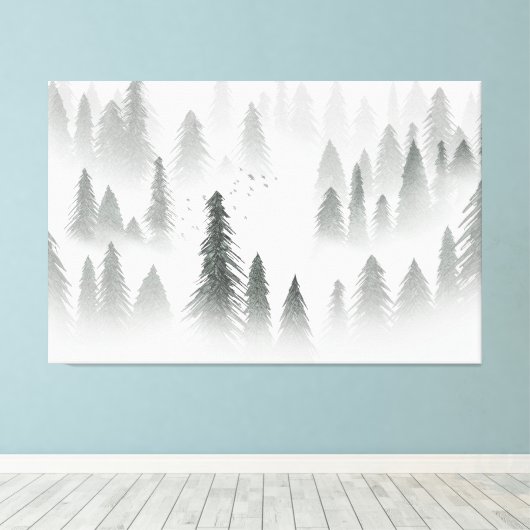 Rainforest 1 canvas afdruk (Insitu (Houten vloer))