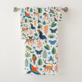 Rainforest Animal Pattern Bad Handdoek (Insitu)
