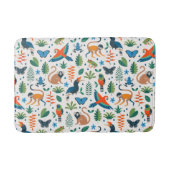 Rainforest Animal Pattern Badmat (Voorkant)